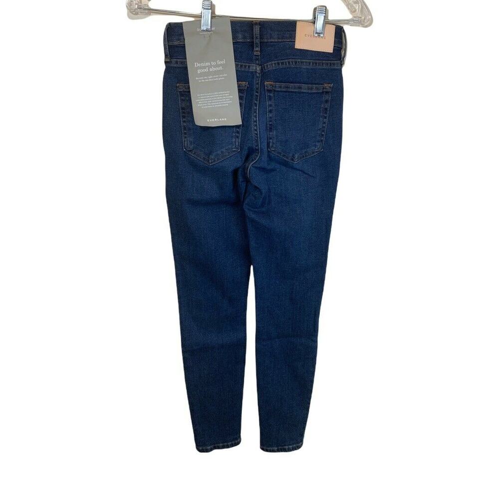 Everlane  Jeans Size 24 Blue Mid Rise Skinny Cotton Stretch Denim NWT Women's - Picture 7 of 8